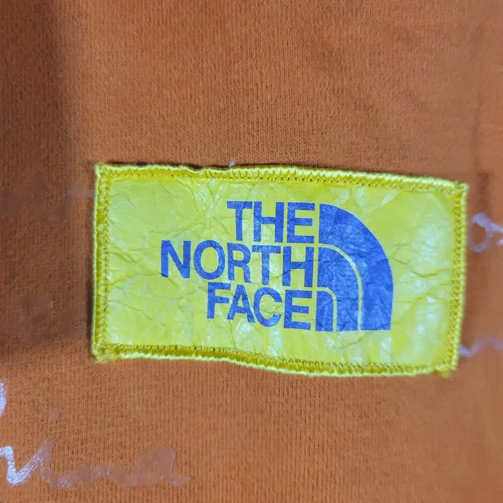 Vintage the North Face 1990 Trans Antartica Expedition Orange Full Zip Hoodie XL